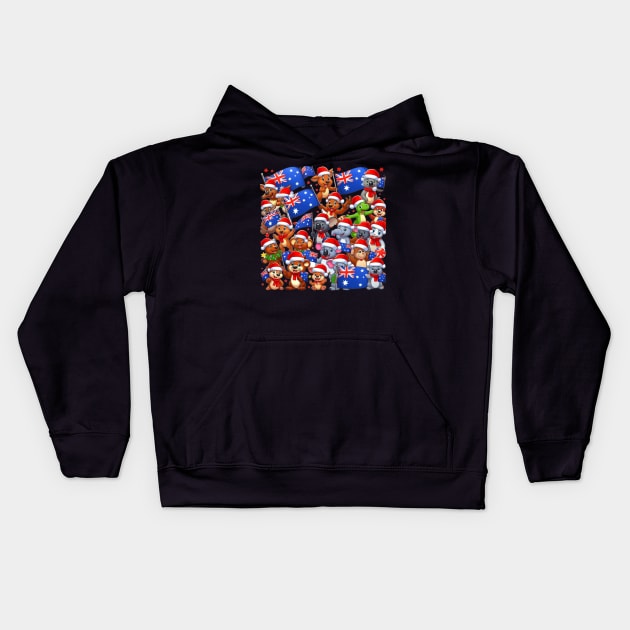 Australian happy Christmas Kids Hoodie by TeeMax